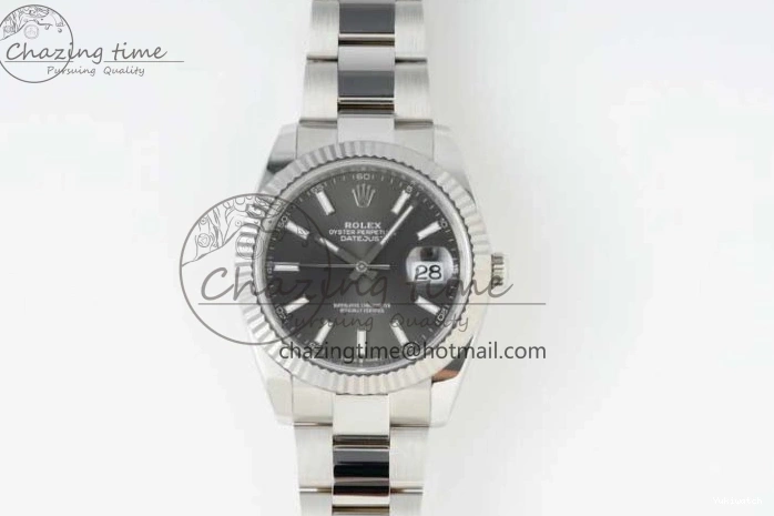 Bracelet on Dial DateJust 126334 VR3235 41 Oyster 1:1 904L NTF Gray Steel Stick Edition Best 1102